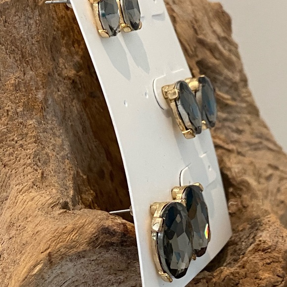 Rhinestone Earrings 3 pairs - Picture 6 of 9